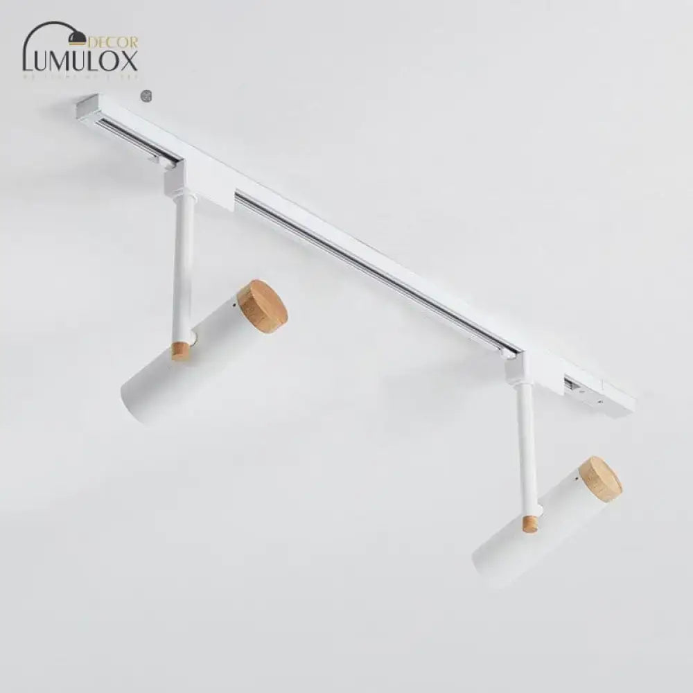 DecorBites™ Nordic Tubular Metallic Spotlight with Wood Cap