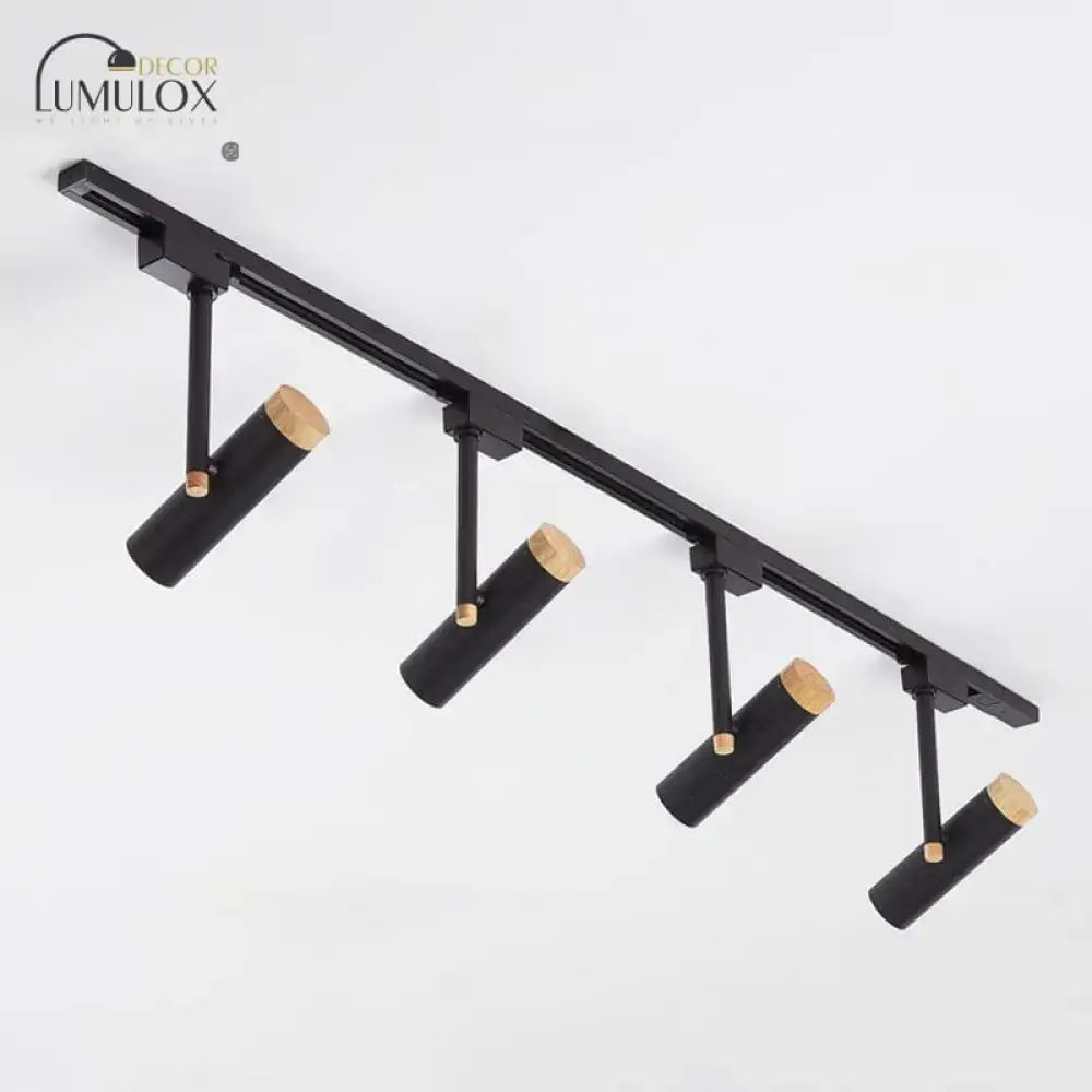 DecorBites™ Nordic Tubular Metallic Spotlight with Wood Cap
