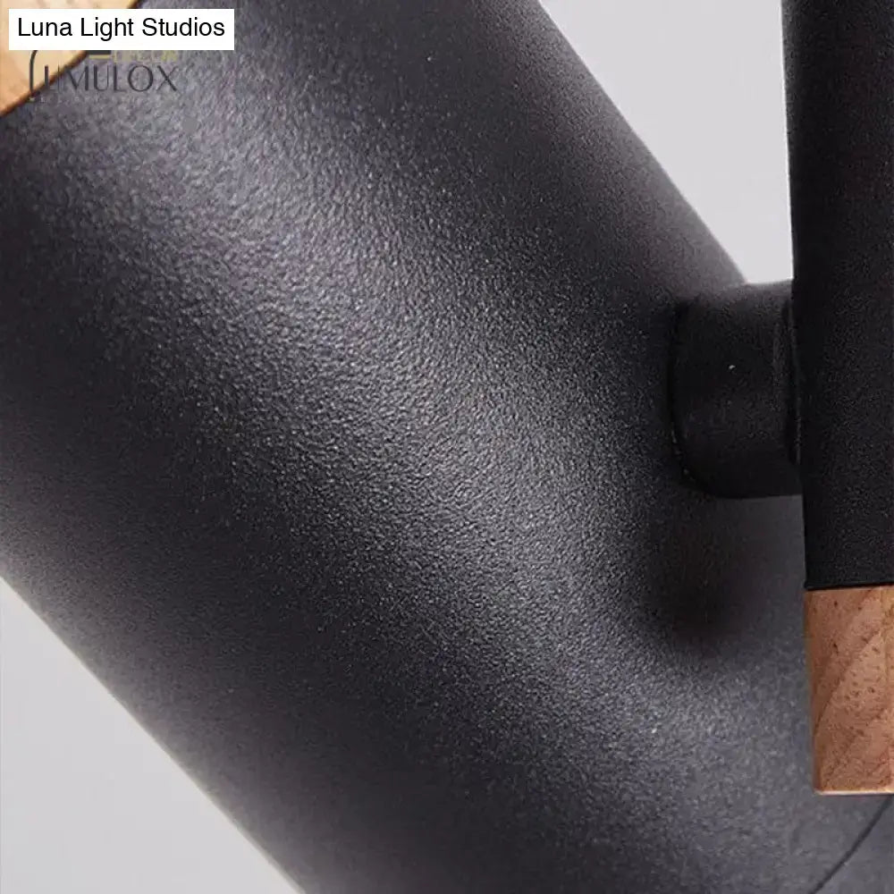 DecorBites™ Nordic Tubular Metallic Spotlight with Wood Cap