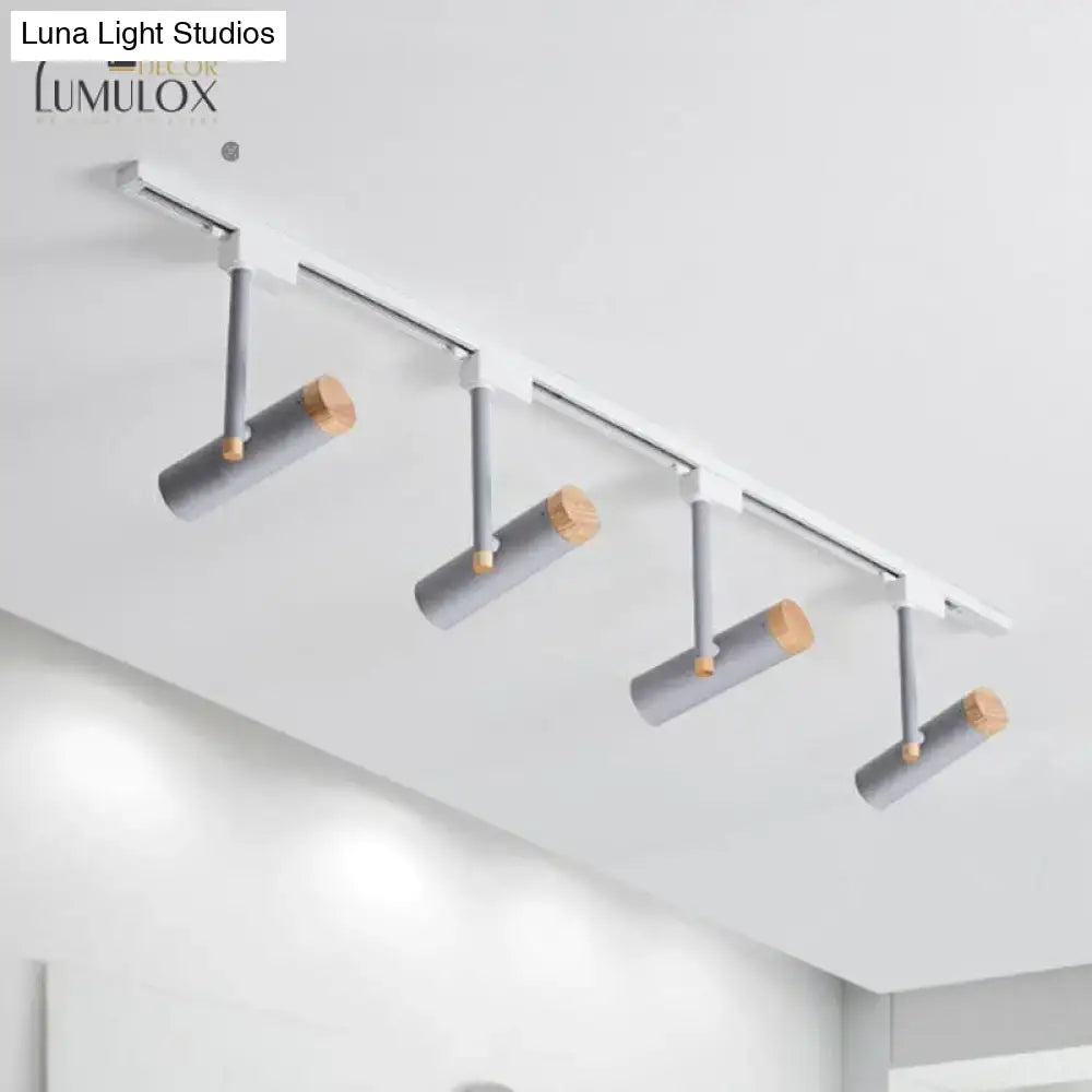 DecorBites™ Nordic Tubular Metallic Spotlight with Wood Cap