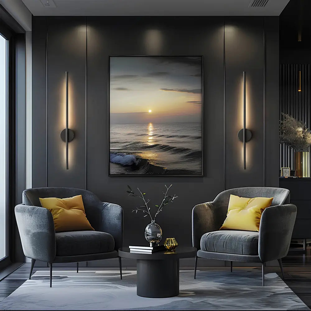 Modern black battery operated wall sconces dining room set