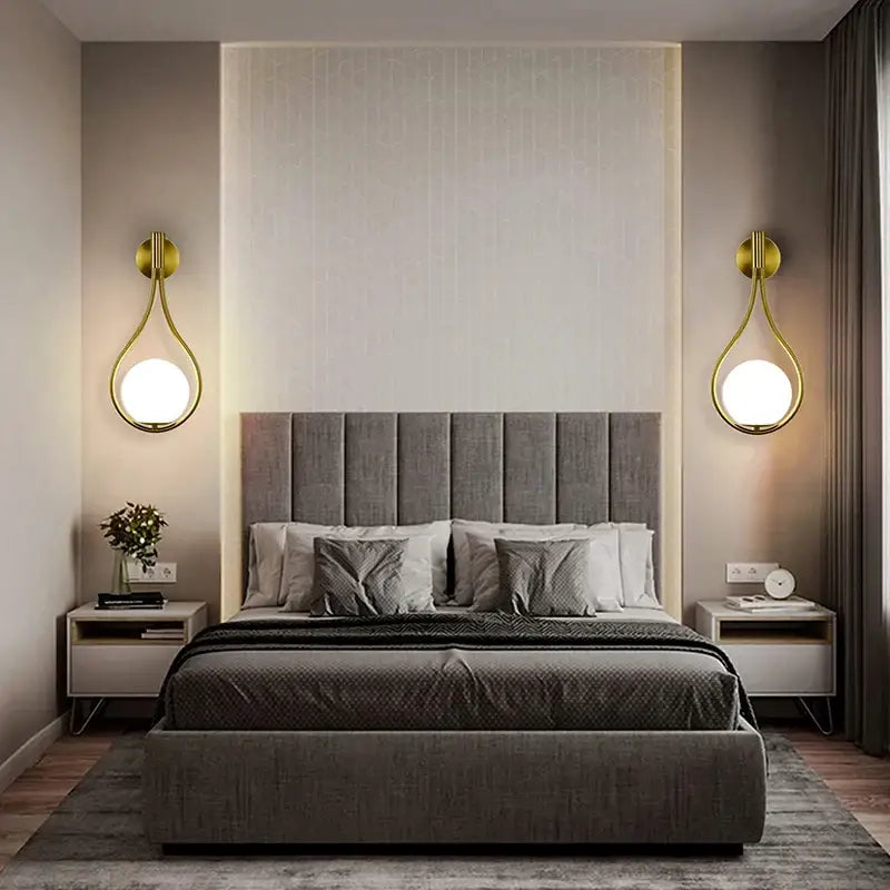 Modern black battery wall sconces with remote control for bedroom