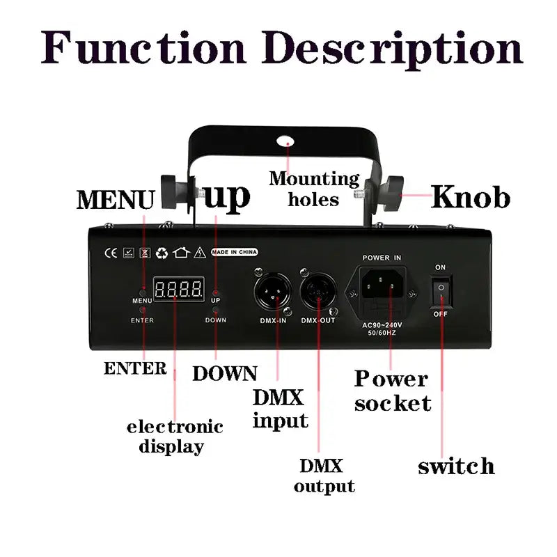 DecorBites™ Beam Stroboscope Laser Music Light Effect Projector for Home Party