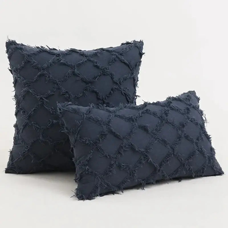 DecorBites™ Black Boho Lumbar Woven Pillow Cover for Bed Bedroom Decor