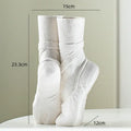 Black ceramic ballet shoes vase bedroom decor