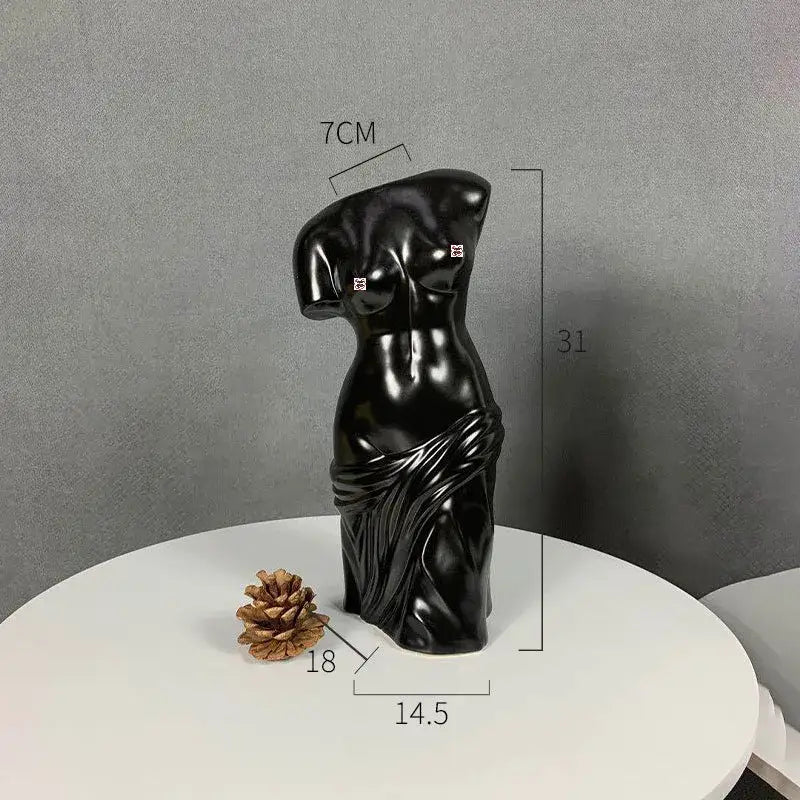 DecorBites™ Human Body Figurine Bust Vase for Home Décor and Art Decoration