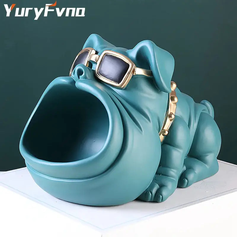 DecorBites™ Cool Dog Sculpture Table Decoration Decorative Coin Bank Storage Box