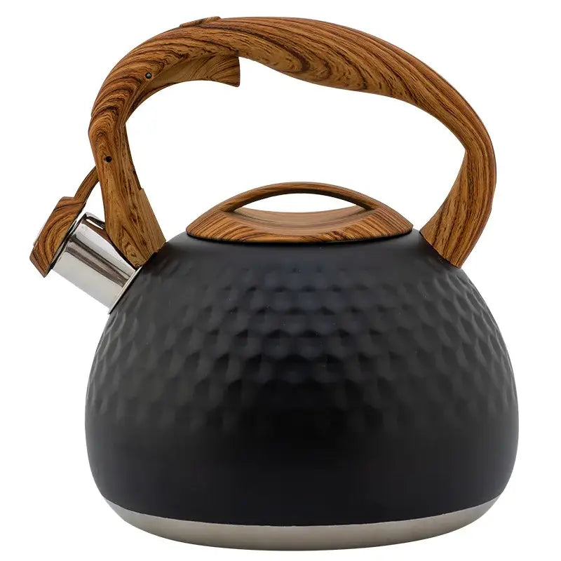 DecorBites™ 3L Stainless Steel Whistle Boiling Kettle | Hammer Pattern Sound Kettle for Gas and Induction Cookers