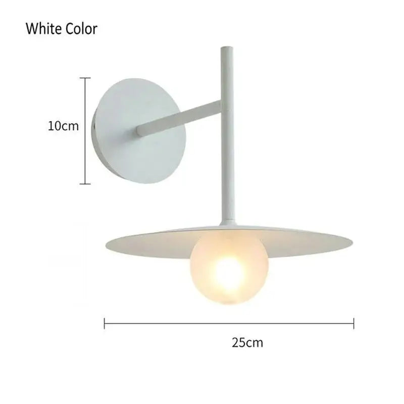Black minimalist glass ball wall lamp – bedroom sconce