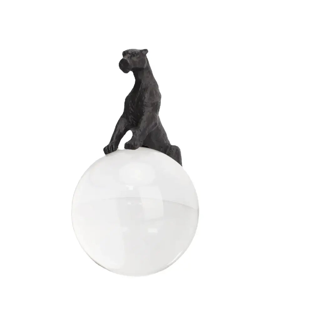 DecorBites™ Crystal Ball Metal Animal Sculptures Home Decor Figurines