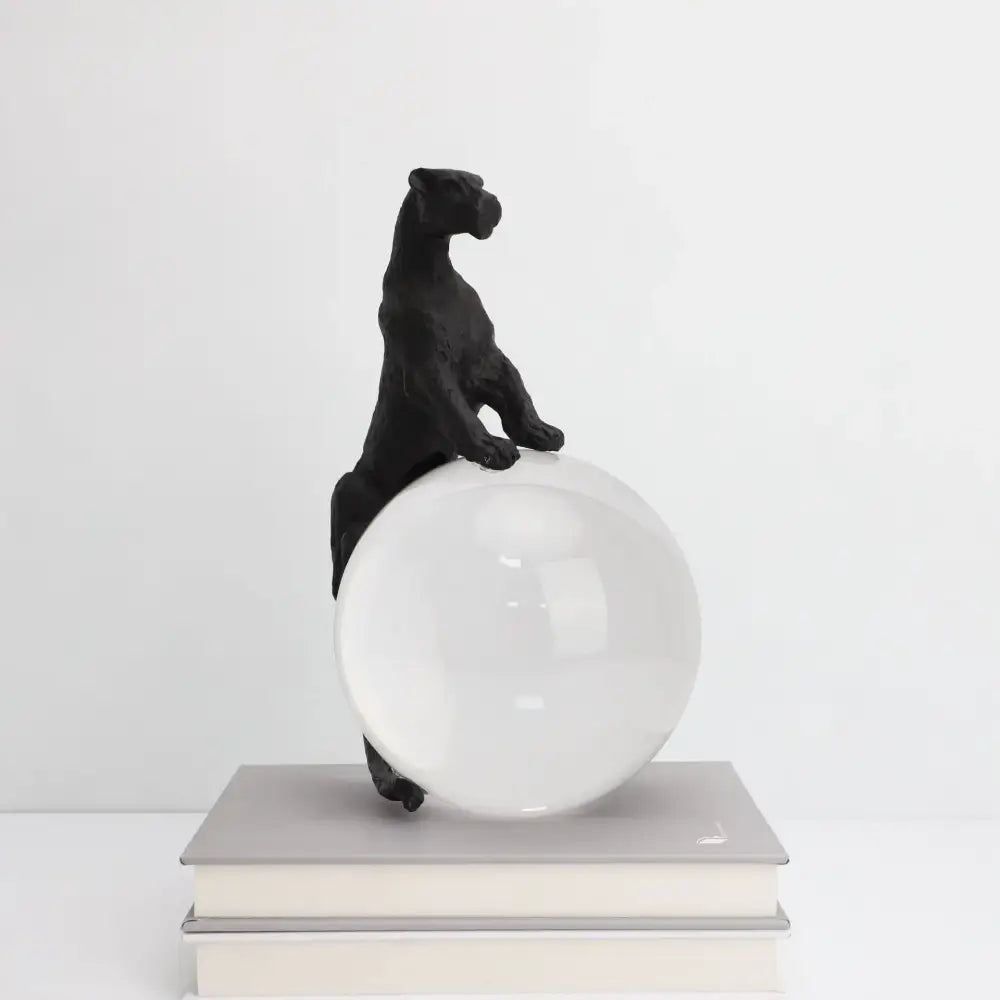 DecorBites™ Crystal Ball Metal Animal Sculptures Home Decor Figurines