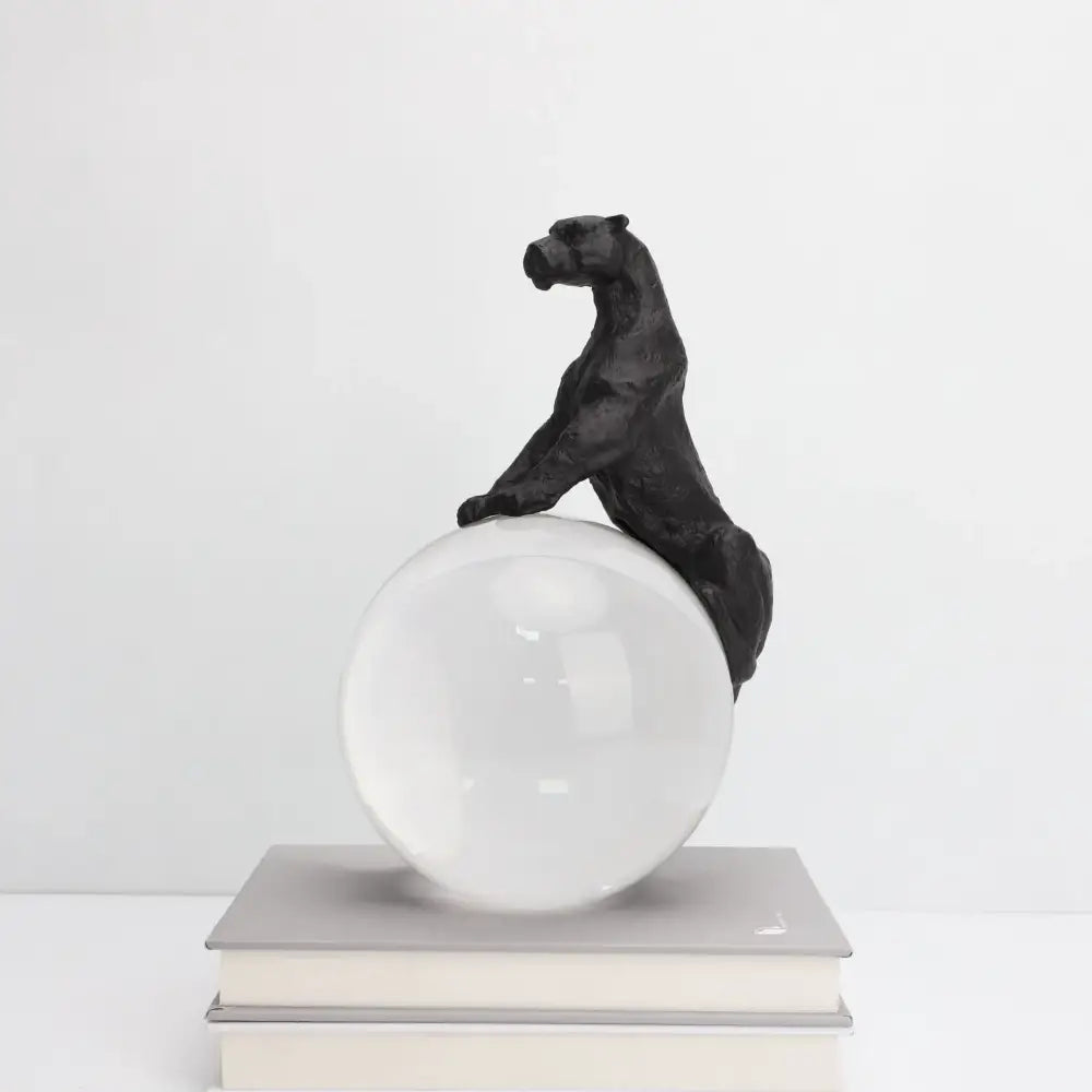DecorBites™ Crystal Ball Metal Animal Sculptures Home Decor Figurines