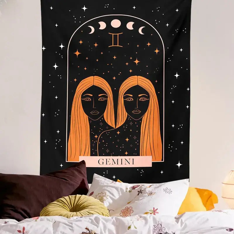 DecorBites™ Celestial Constellation Tapestry Moon Phase Wall Hanging for Unique Home Décor