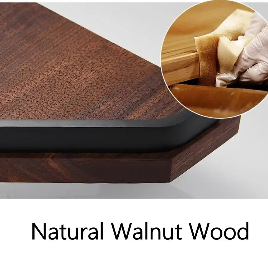 DecorBites™ Black Walnut Bathroom Set: Towel Rack, Bar, Shelf, Toilet Paper Holder, Brush Stand