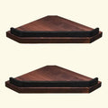 DecorBites™ Black Walnut Bathroom Set: Towel Rack, Bar, Shelf, Toilet Paper Holder, Brush Stand