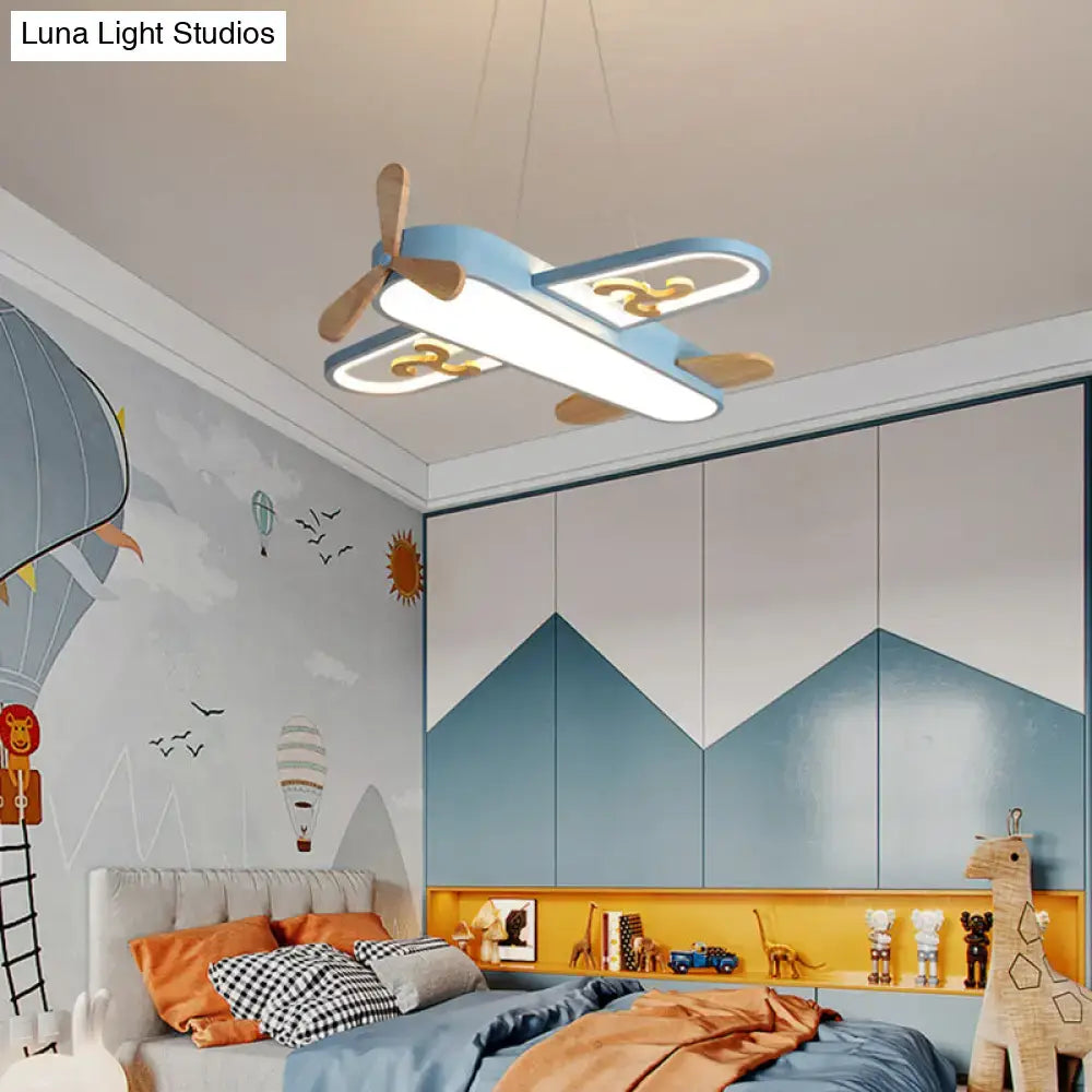DecorBites™ Kids' Plane Acrylic Hanging Lamp LED Chandelier for Bedrooms