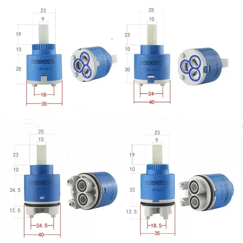 DecorBites™ 35/40mm Ceramic Faucet Cartridge for Kitchen Bathroom Tap - Water Saving