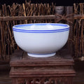 DecorBites™ Blue and White Porcelain Rice Bowl - Jingdezhen Ceramic Soup Bowl