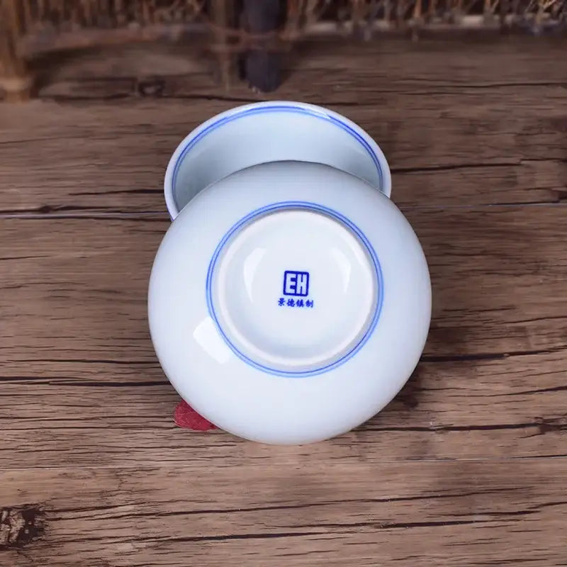 DecorBites™ Blue and White Porcelain Rice Bowl - Jingdezhen Ceramic Soup Bowl