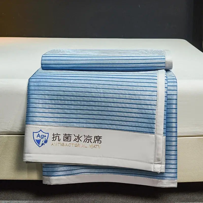 DecorBites™ Cooling Bed Mat Set: Foldable, Skin-Friendly Sleeping Cushion with Elastic Band