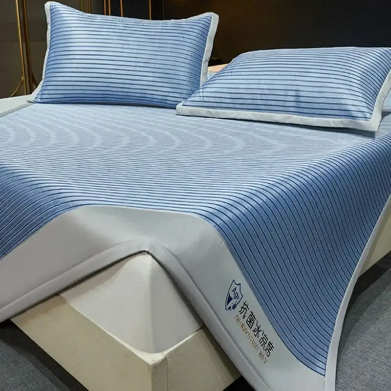 DecorBites™ Cooling Bed Mat Set: Foldable, Skin-Friendly Sleeping Cushion with Elastic Band