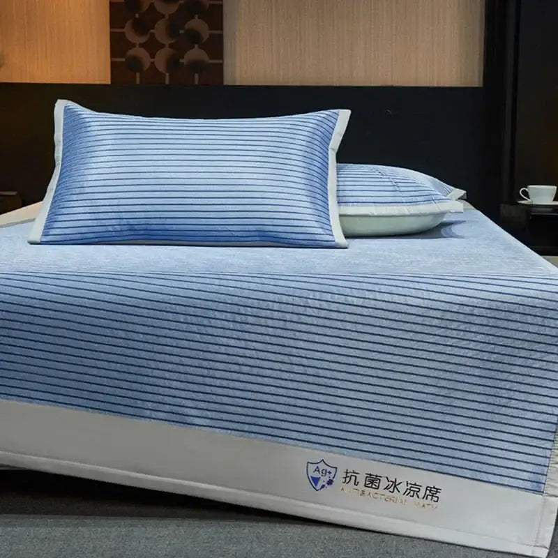 DecorBites™ Cooling Bed Mat Set: Foldable, Skin-Friendly Sleeping Cushion with Elastic Band