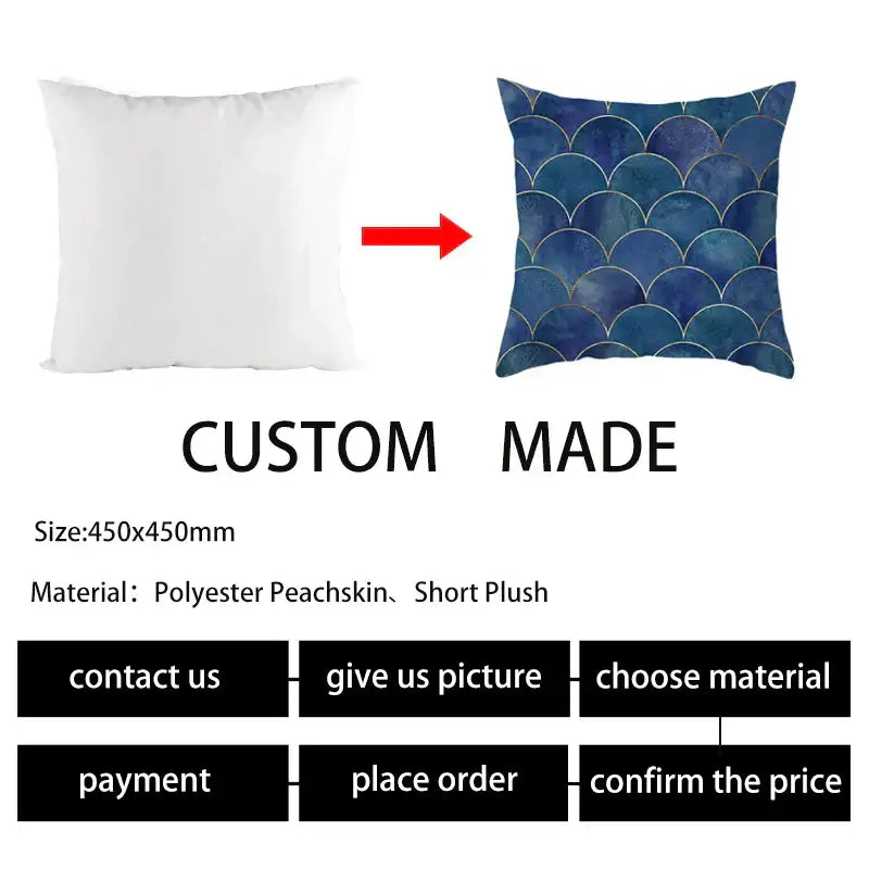 Blue geometric marble throw pillows for living room decor