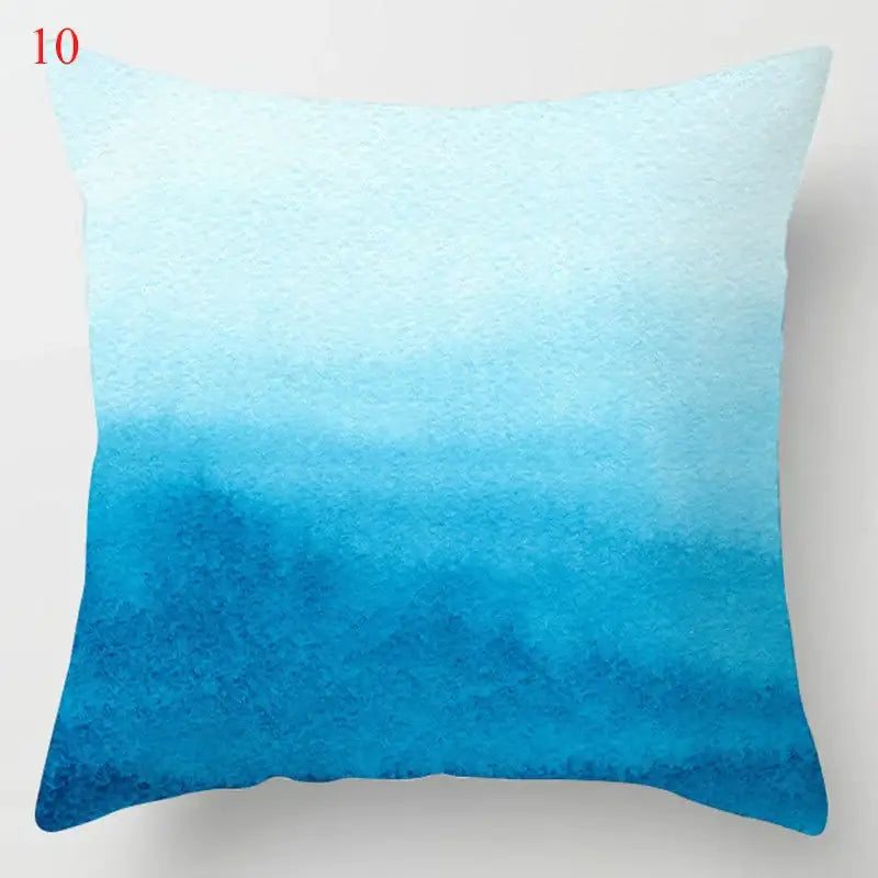 Blue geometric marble throw pillows for living room decor