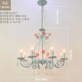 DecorBites™ Blue Crystal Bouquet Chandelier for Princess Girl Bedroom - Romantic Children's Flowers Pendant Lights