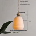 DecorBites™ Ceramic LED Pendant Lamp, Modern Nordic Design, Adjustable 2m Wire, White Finish