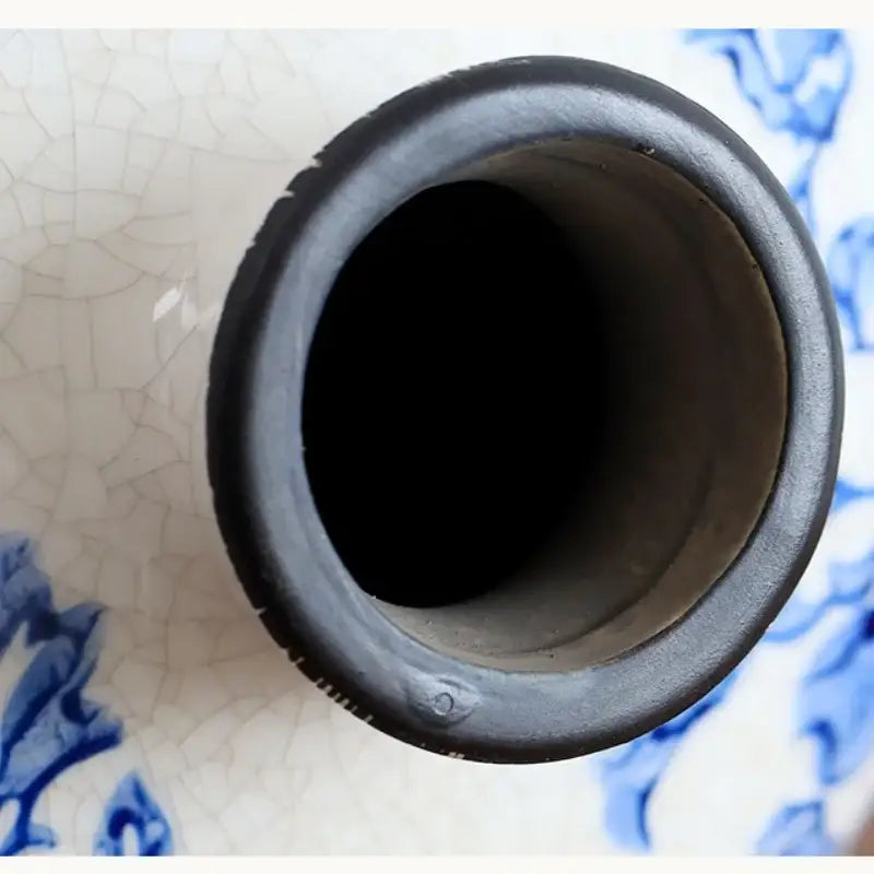 DecorBites™ Blue & White Porcelain Gourd Teapot Vase - Chinese Retro Flower Arrangement Accessories