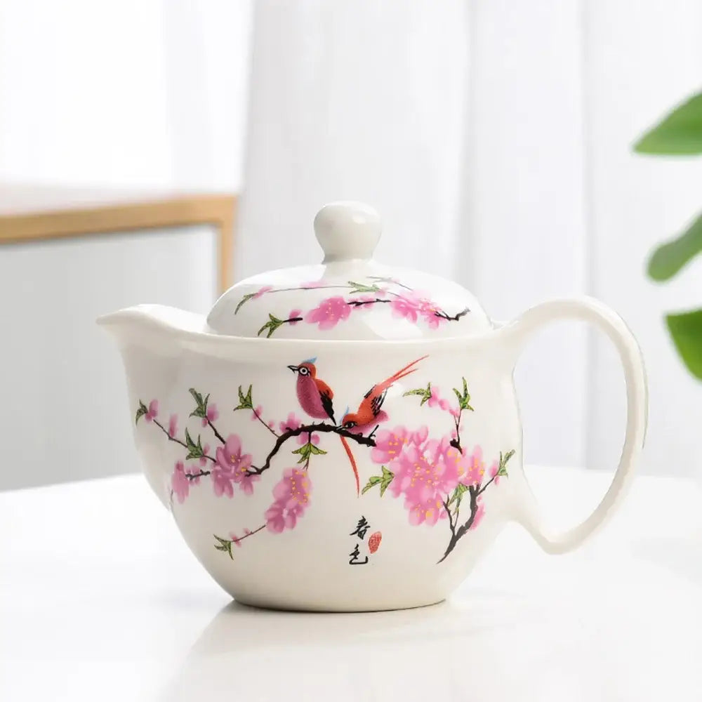 DecorBites™ Blue and White Porcelain Tea Pot Set