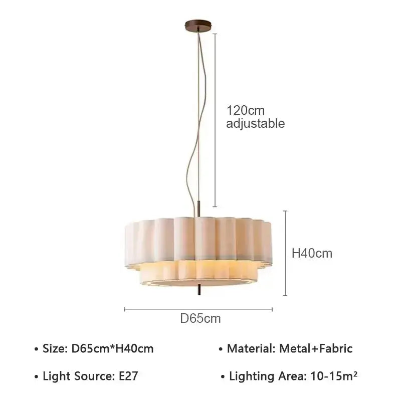 DecorBites™ Bohemia Fabric Chandelier Pendant Lamp for Living Room, Bedroom - Modern Indoor Lighting Fixtures