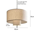 Bohemia wabi sabi beige linen tiered pendant lights for dining room
