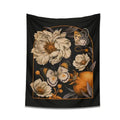 Bohemian black butterfly flower tapestry wall hanging bedroom decor