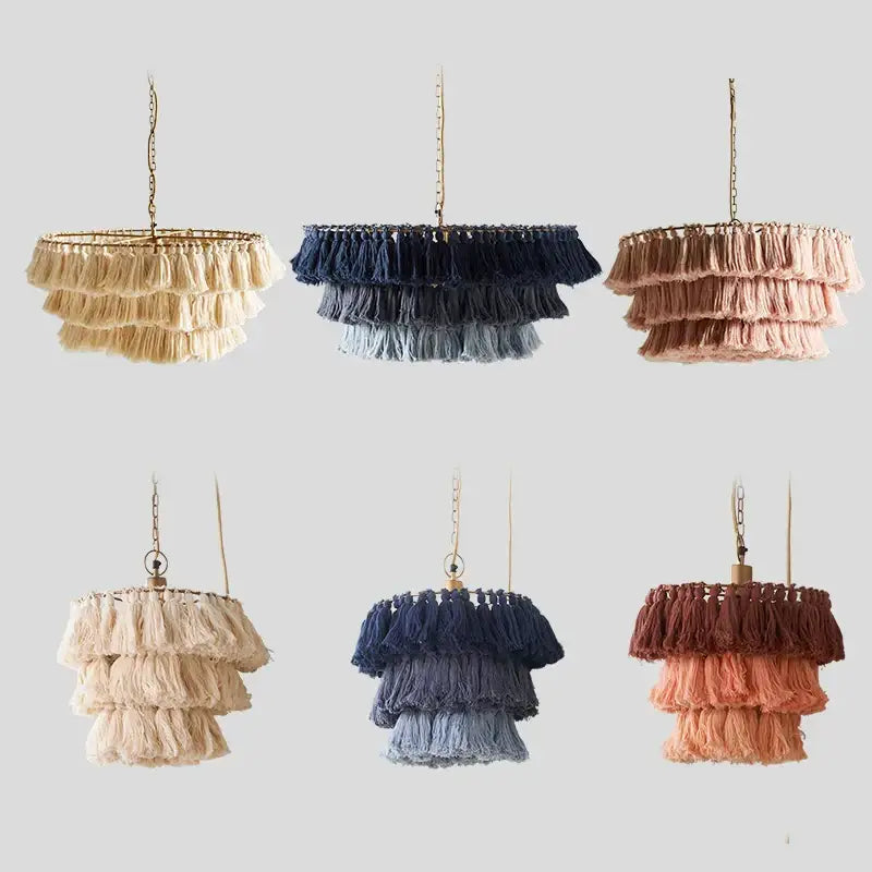 DecorBites™ Bohemian Chandelier Tassel Light Chain Pendant LED Suspension Light