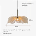 Bohemian cream fabric flower chandelier for dining room lighting