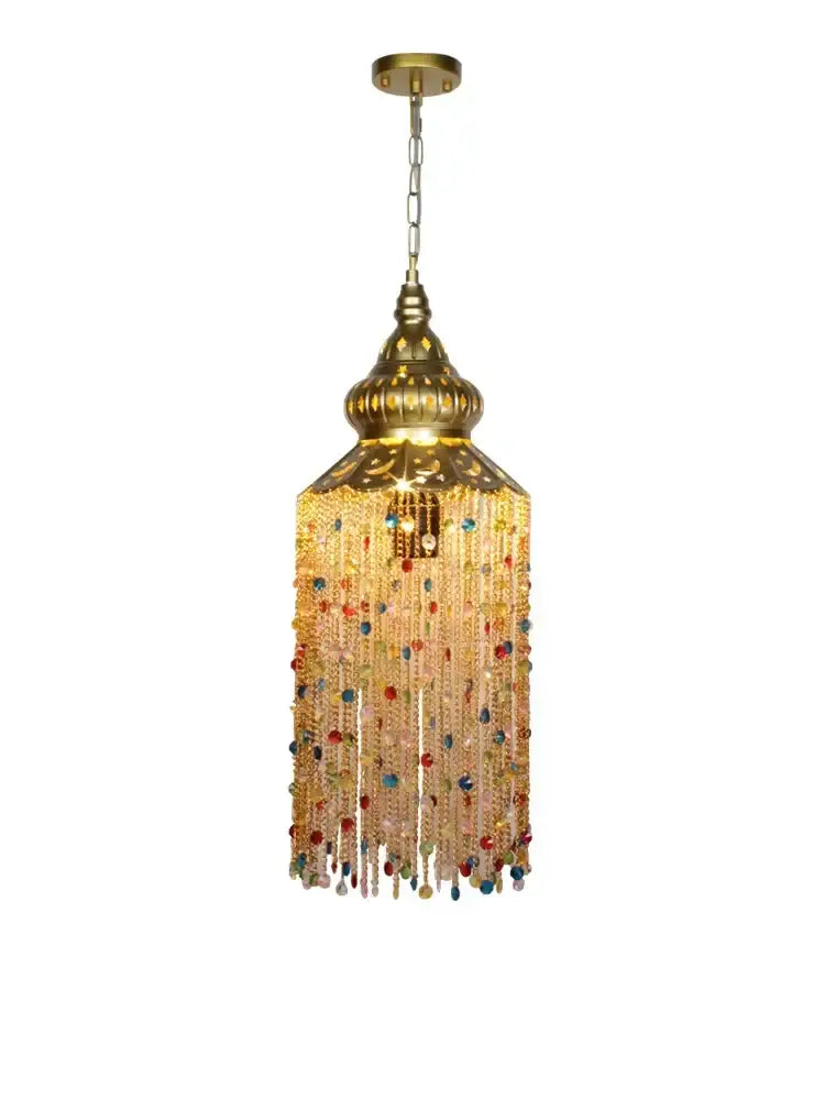 DecorBites™ Bohemian Crystal Pendant Lights LED E27 Gold/Black Cafe Bar Decor