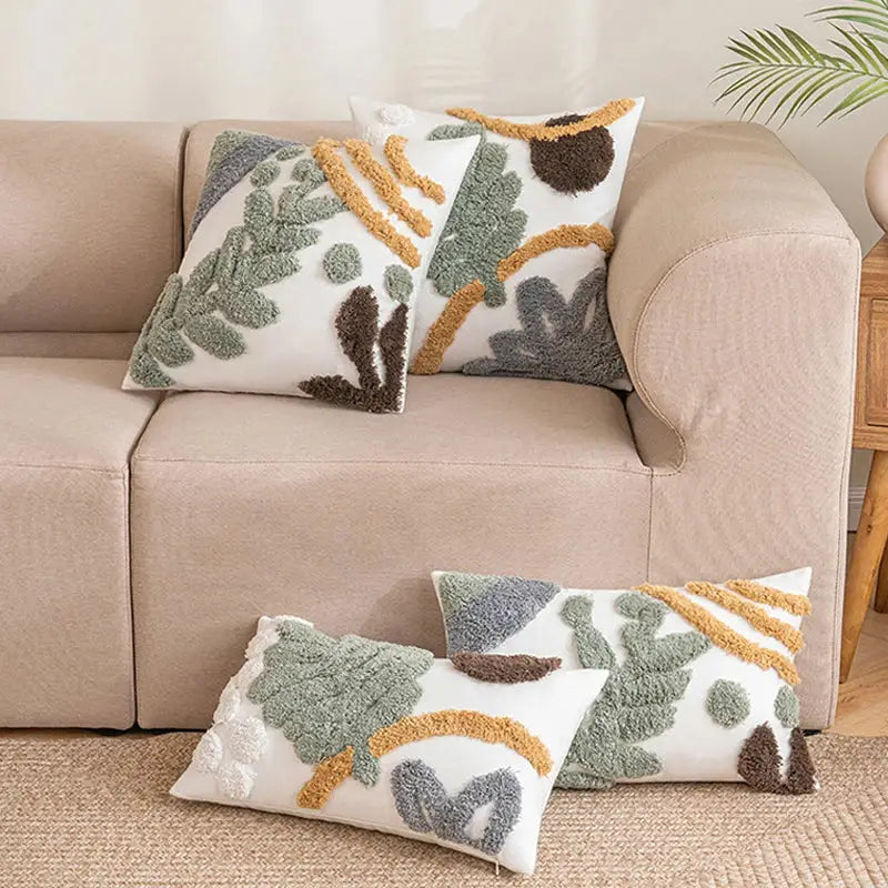 DecorBites™ Bohemian Loop Plush Cushion Cover for Living Room Sofa