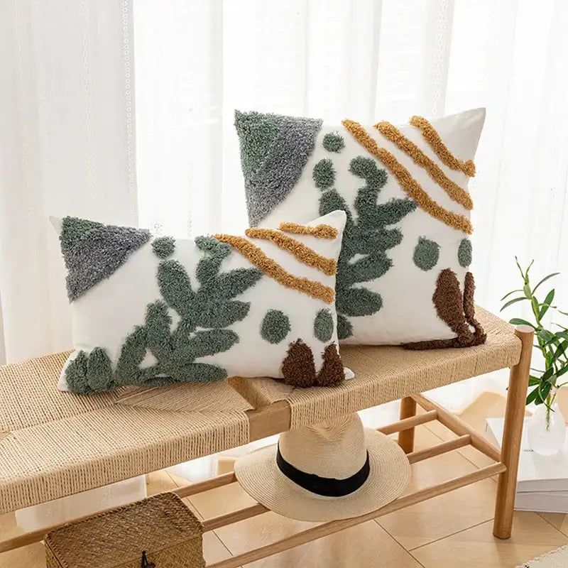 DecorBites™ Bohemian Loop Plush Cushion Cover for Living Room Sofa