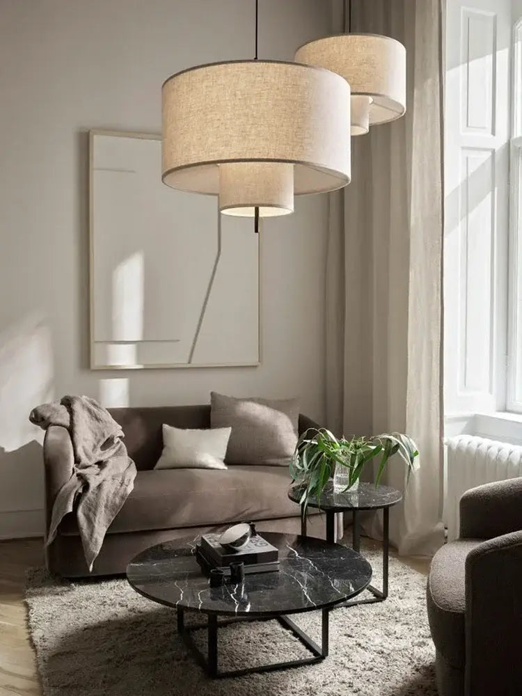 DecorBites™ Bohemian Wabi Sabi Fabric Pendant Lamps for Home, Office, and Hospitality