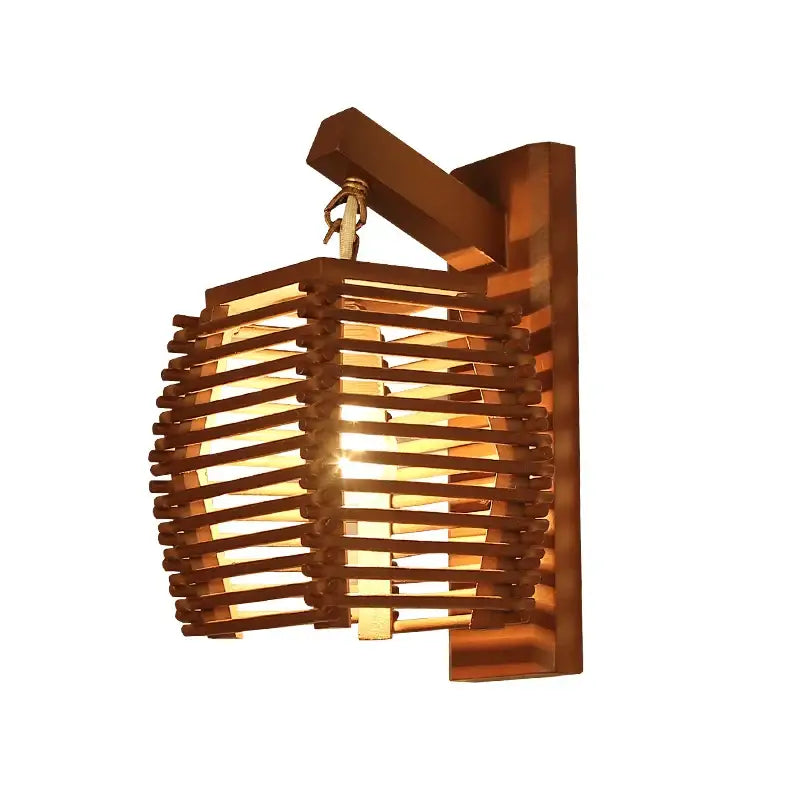 DecorBites™ Bamboo Wall Sconce Light for Aisle Corridor Hotel Restaurant Café