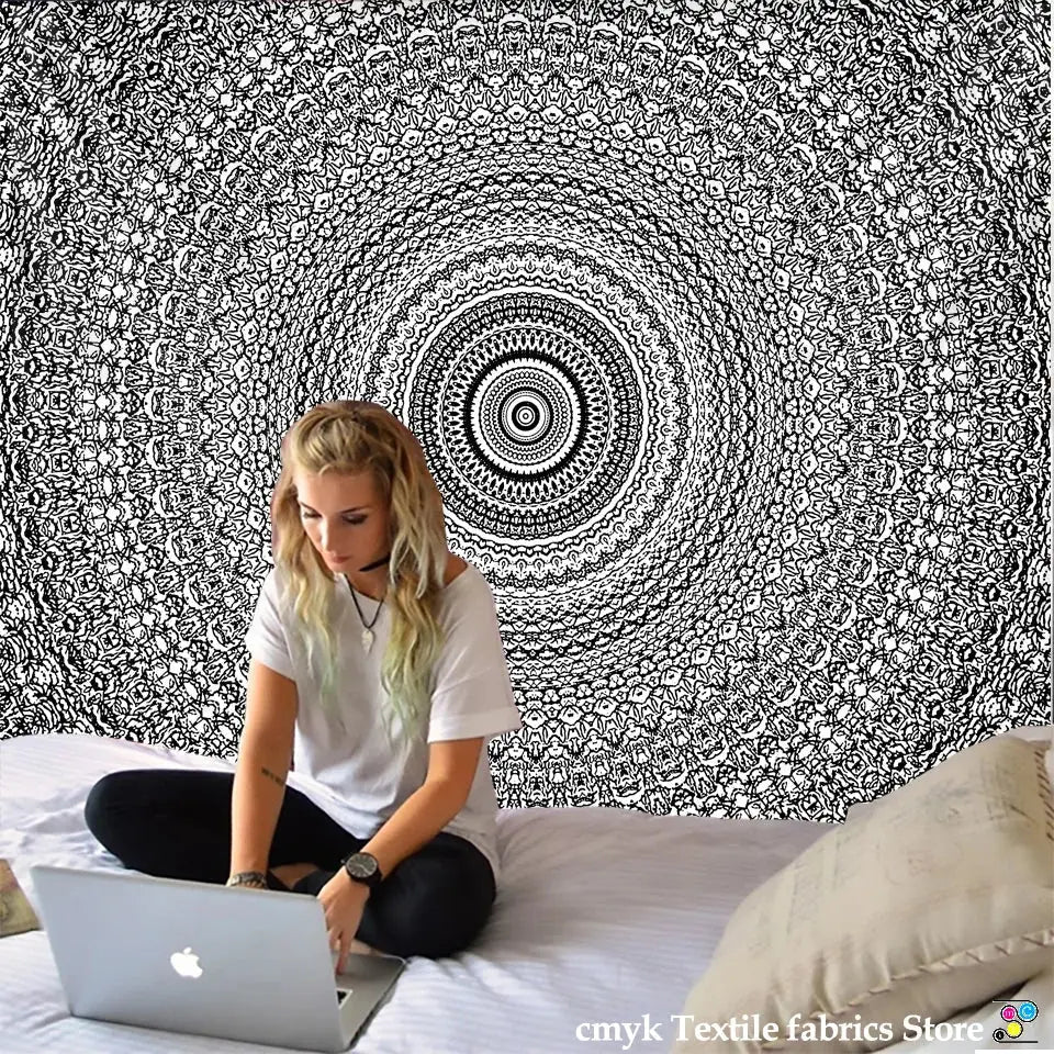 DecorBites™ Indian Mandala Tapestry Hippie Wall Hanging Beach Yoga Mat Bedspread Table Cloth