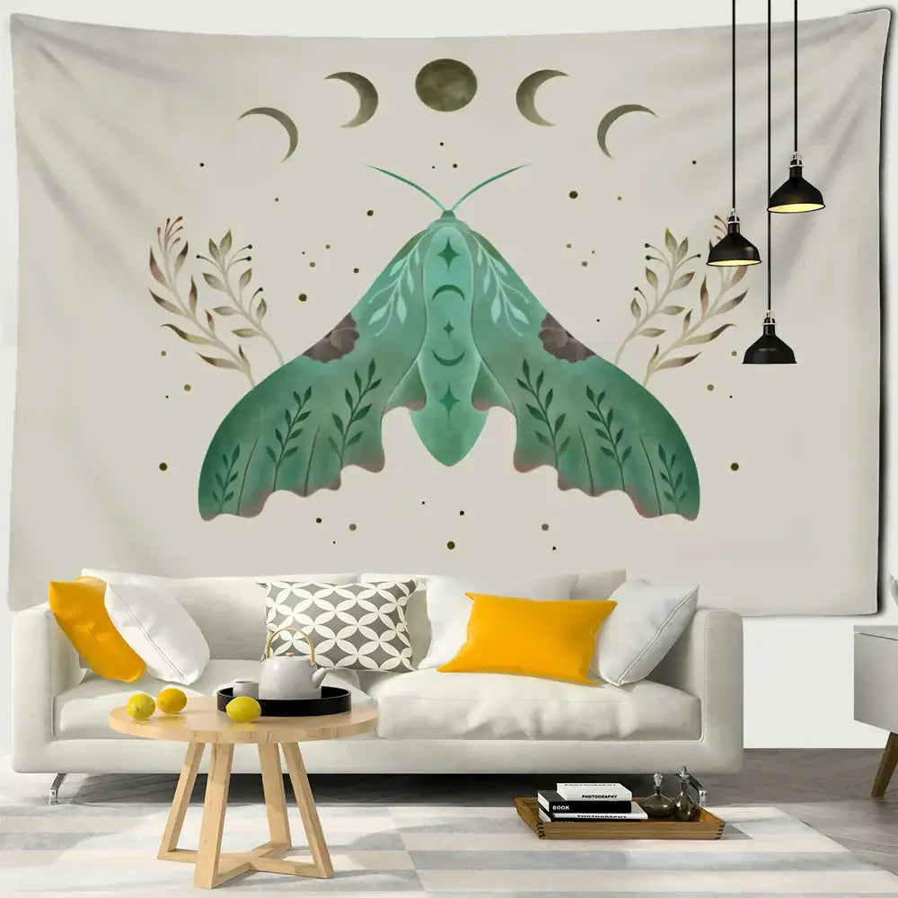 DecorBites™ Butterfly Tapestry: Bohemian Hippie Psychedelic Wall Hanging for Home Decor