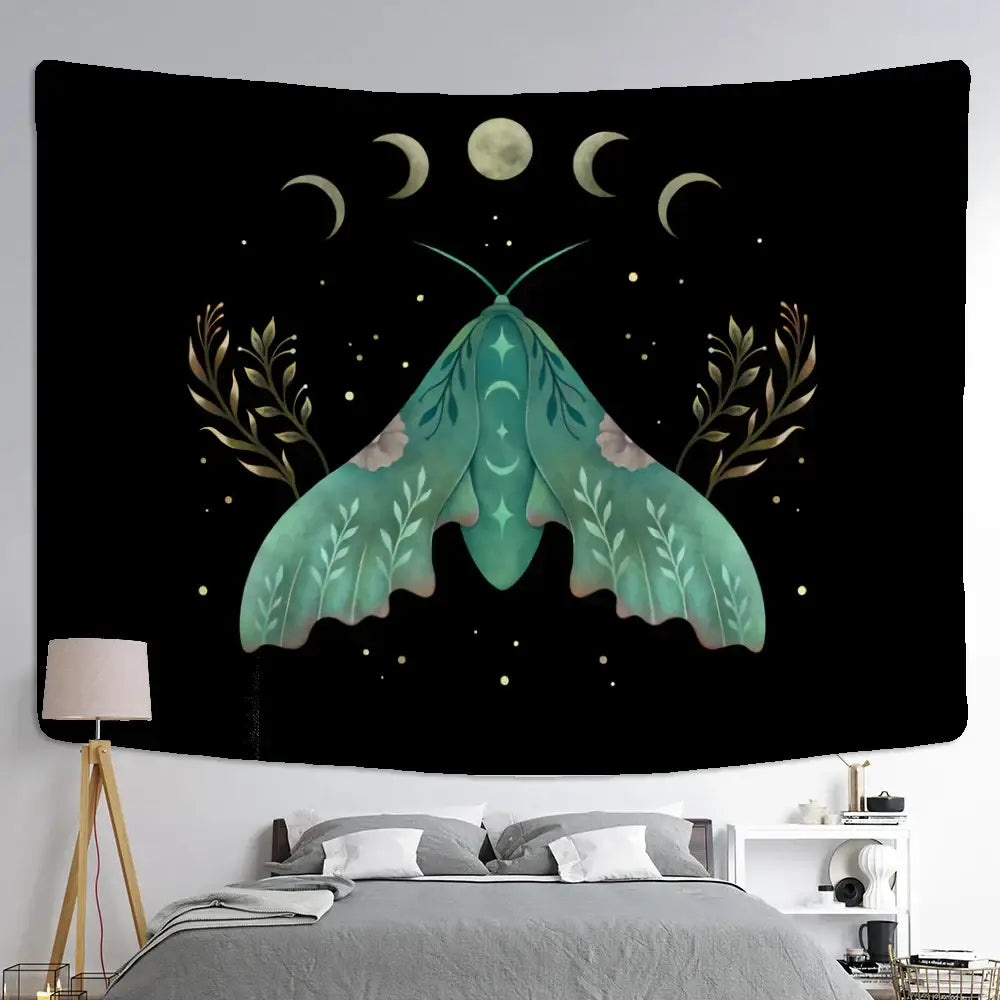 DecorBites™ Butterfly Tapestry: Bohemian Hippie Psychedelic Wall Hanging for Home Decor