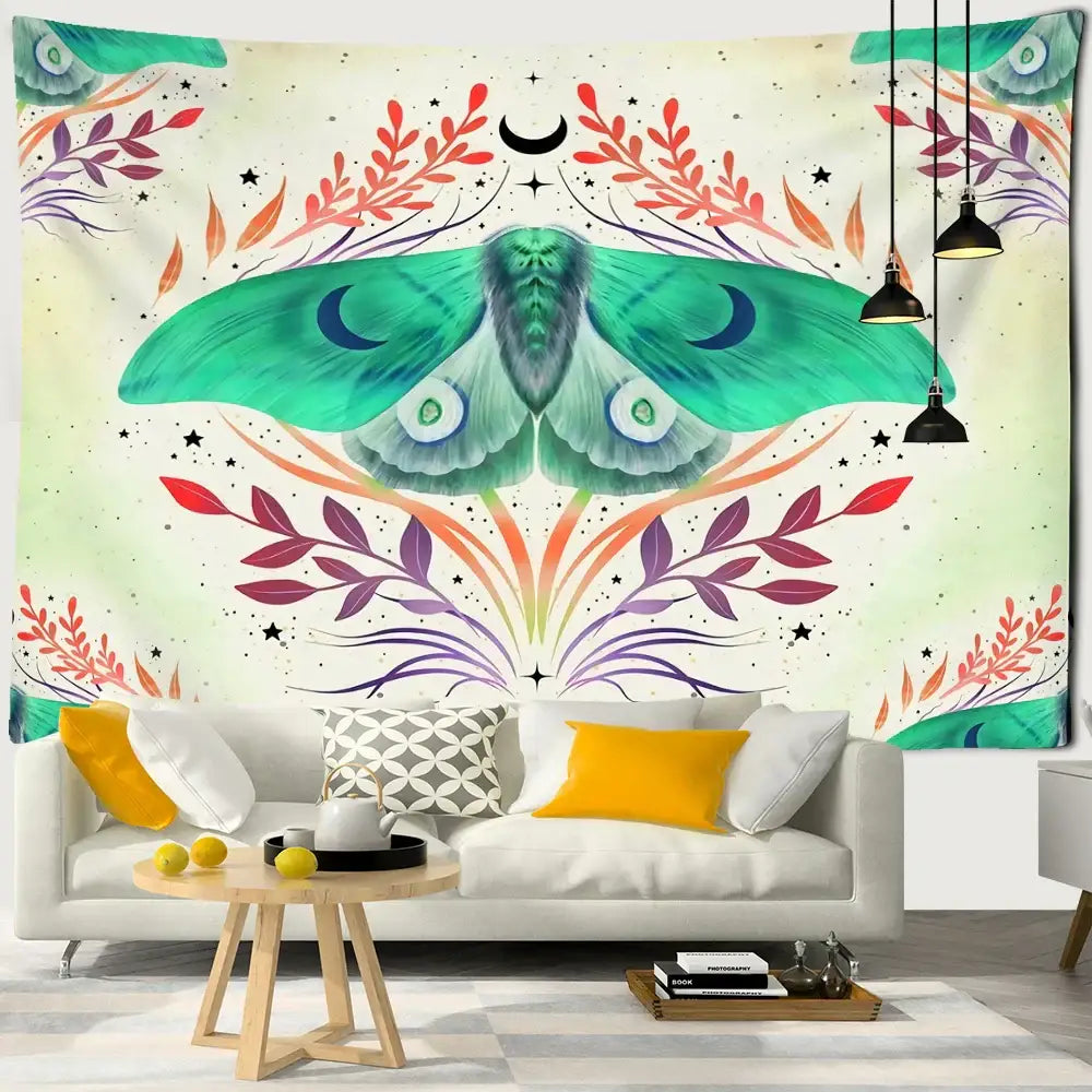DecorBites™ Butterfly Tapestry: Bohemian Hippie Psychedelic Wall Hanging for Home Decor