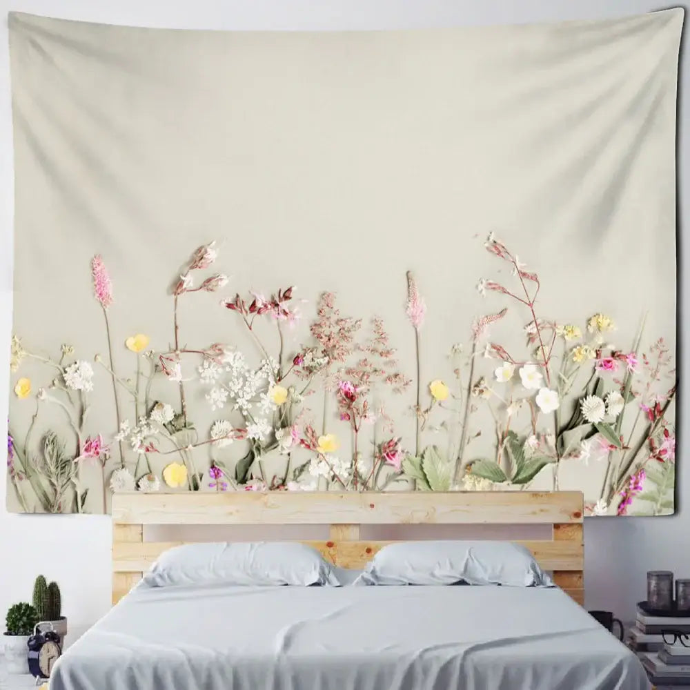 DecorBites™ Boho Green Leaf Tapestry Wall Hanging - Natural Plant Landscape Home Decor