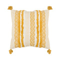 DecorBites™ Boho Jacquard Cushion Cover in Blue Yellow Black Woven for Home Decor