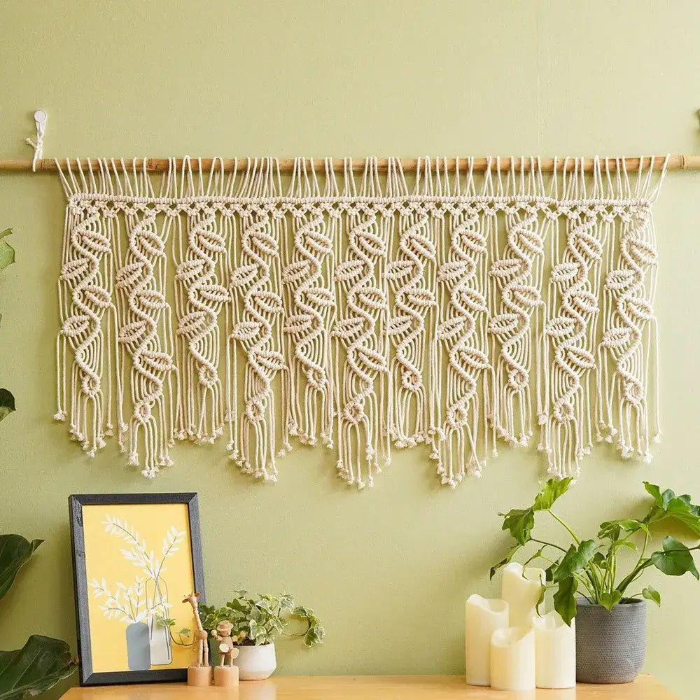 DecorBites™ Boho Macrame Tapestry Curtain for Stylish Home Decor