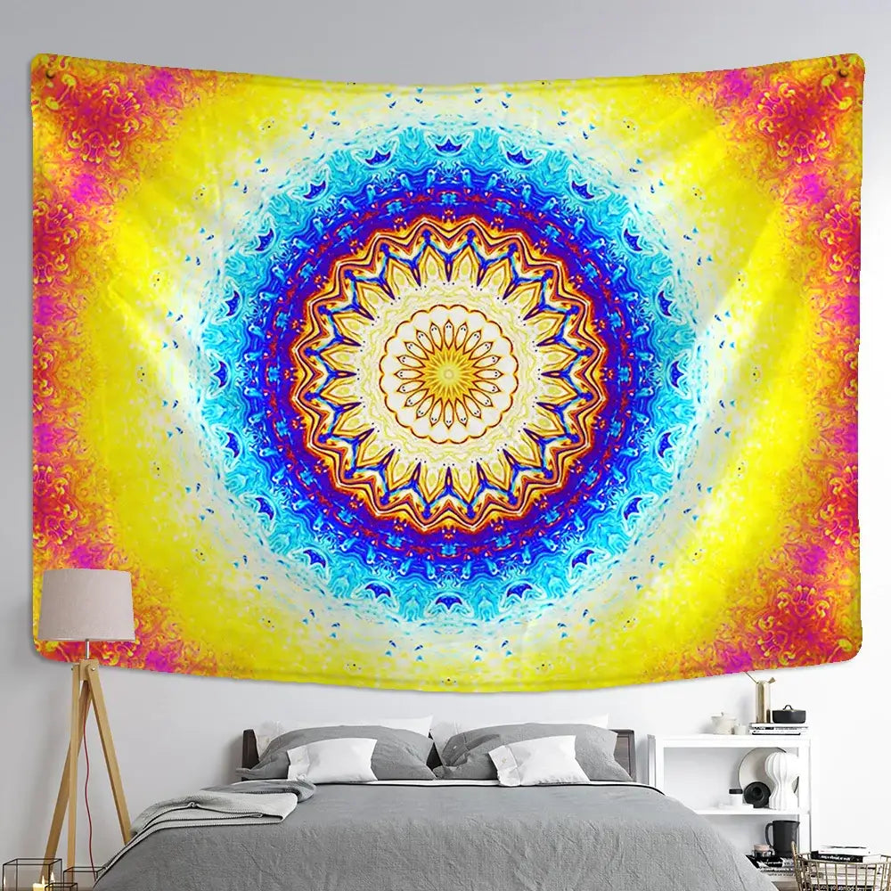 DecorBites™ Indian Mandala Tapestry Boho Wall Hanging Sleeping Pad Beach Throw Rug